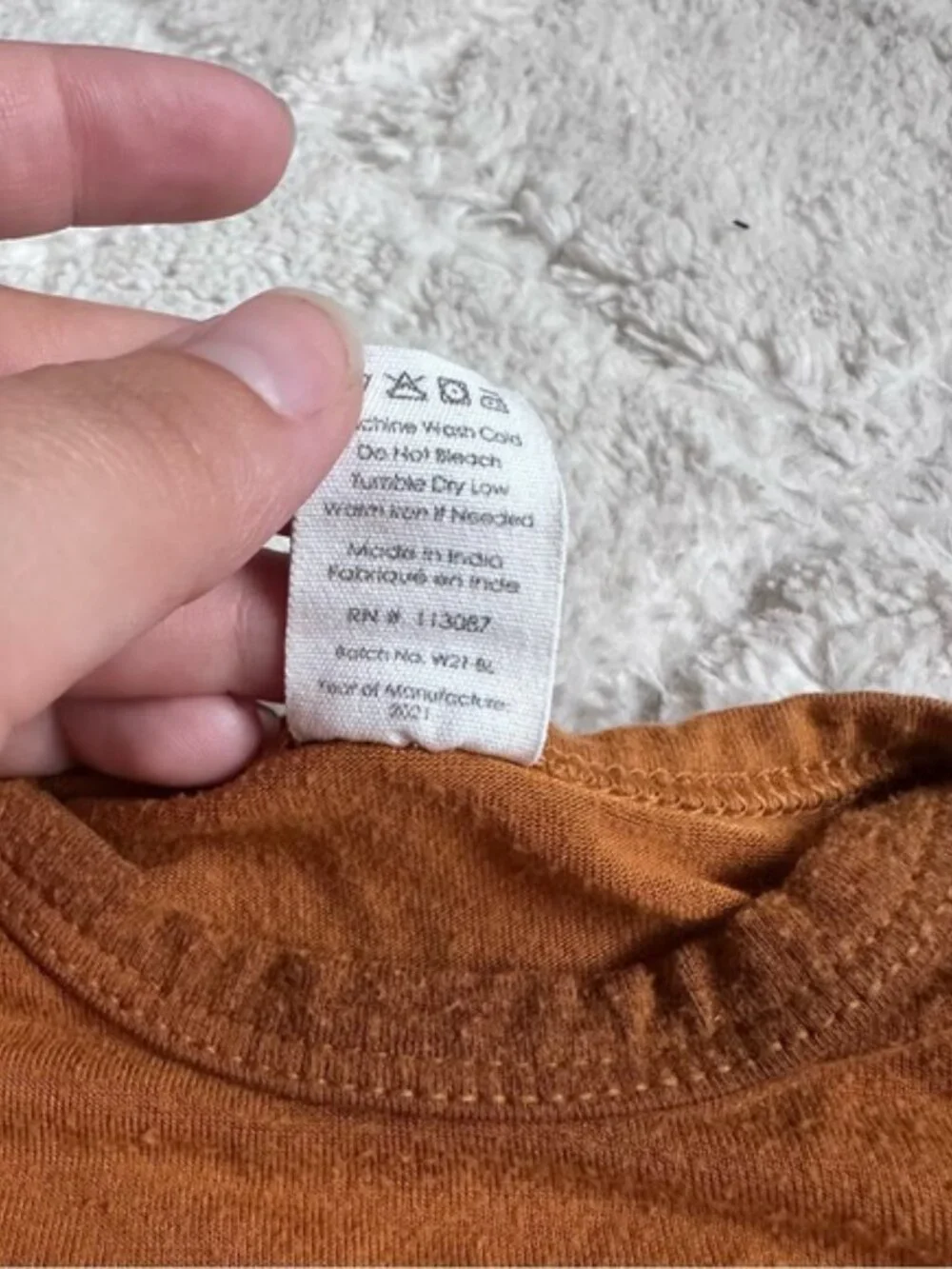 Kate Quinn | Rust Long Sleeve Lap Neck Onesie Bodysuit | Size 12-18 Months